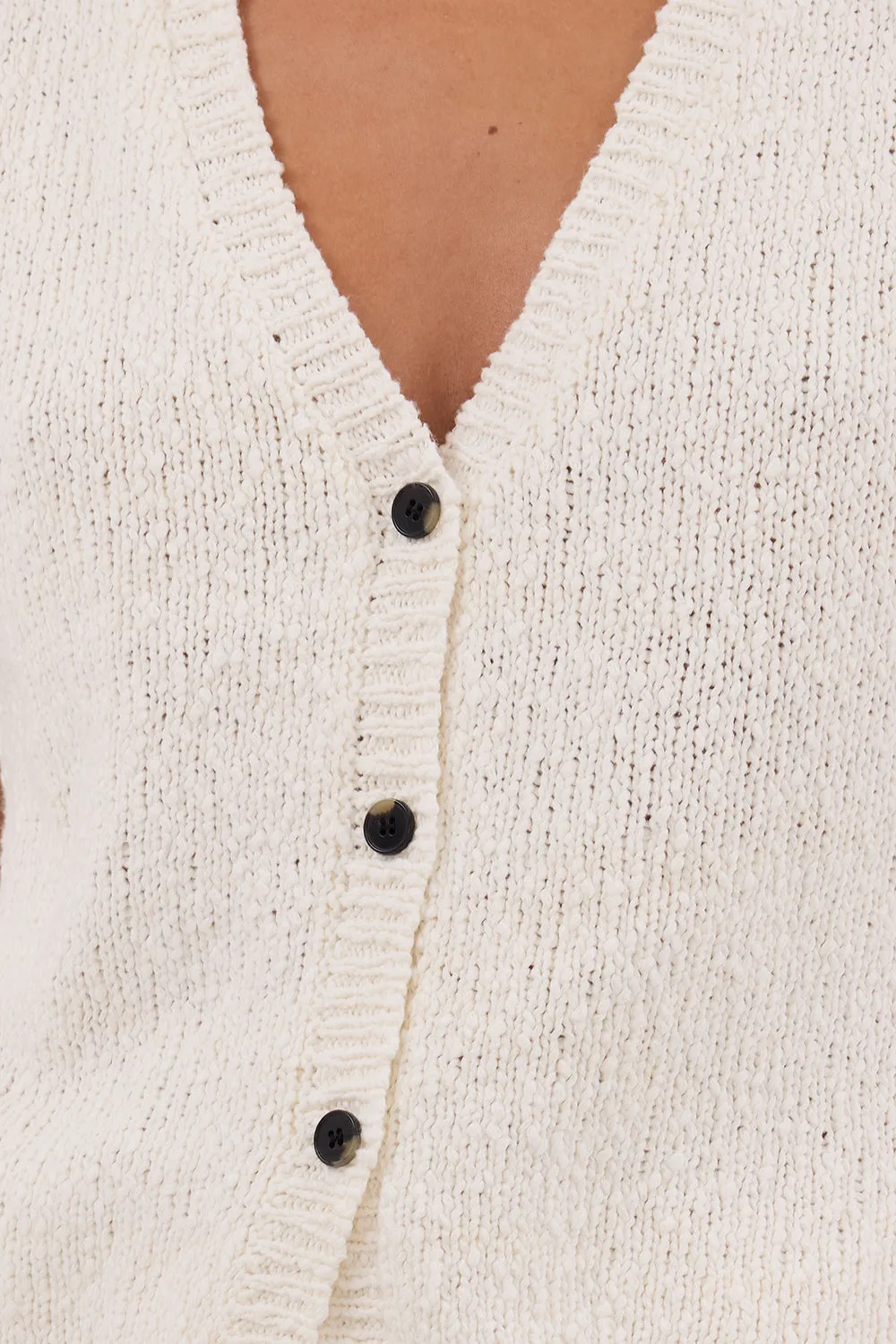 MARLOWE OFF WHITE BOUCLE VEST