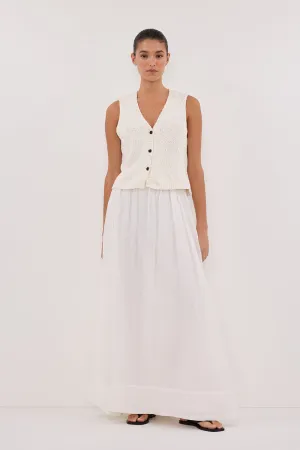 MARLOWE OFF WHITE BOUCLE VEST