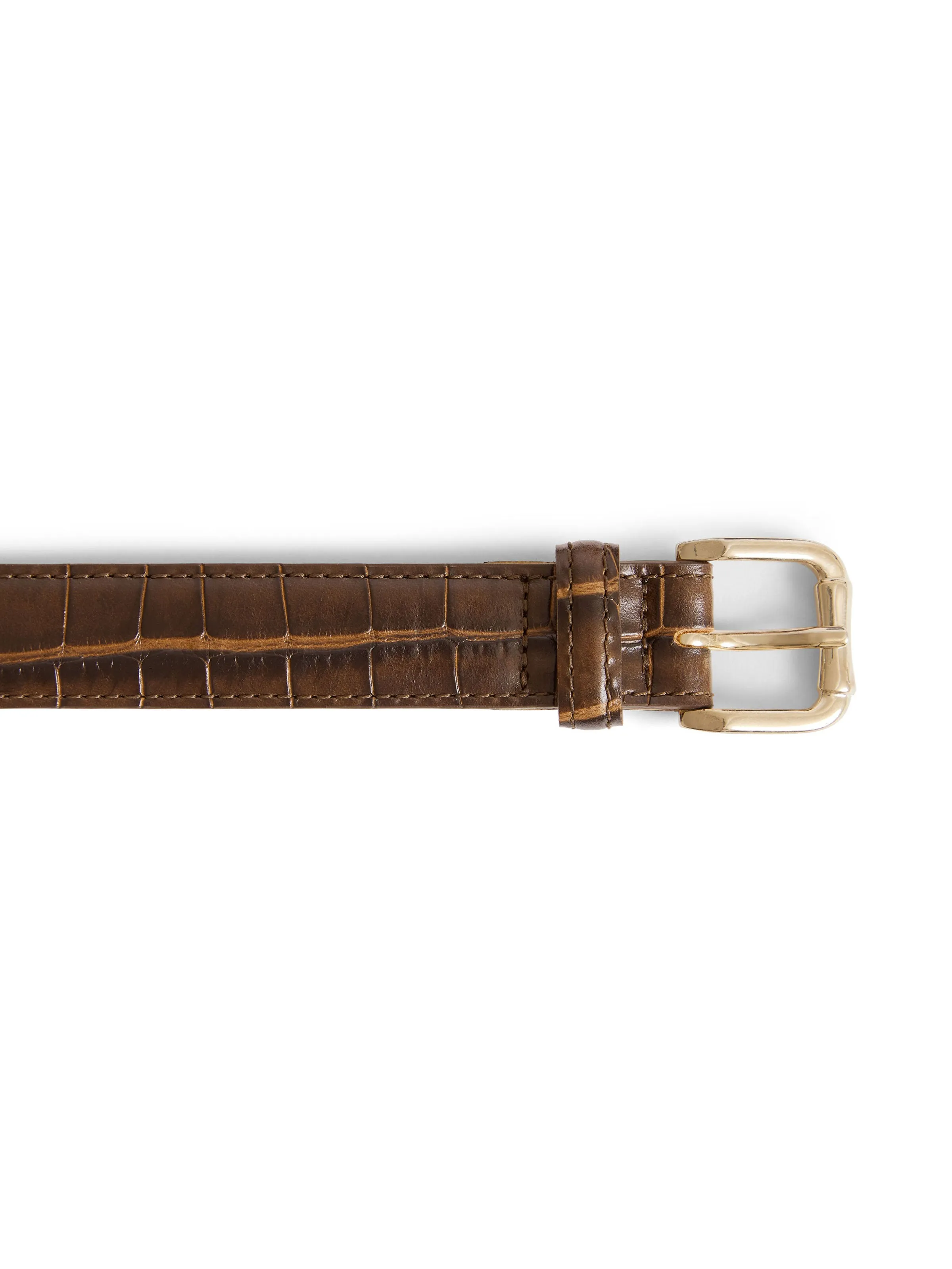 Moulton Belt - Mahogany Croc