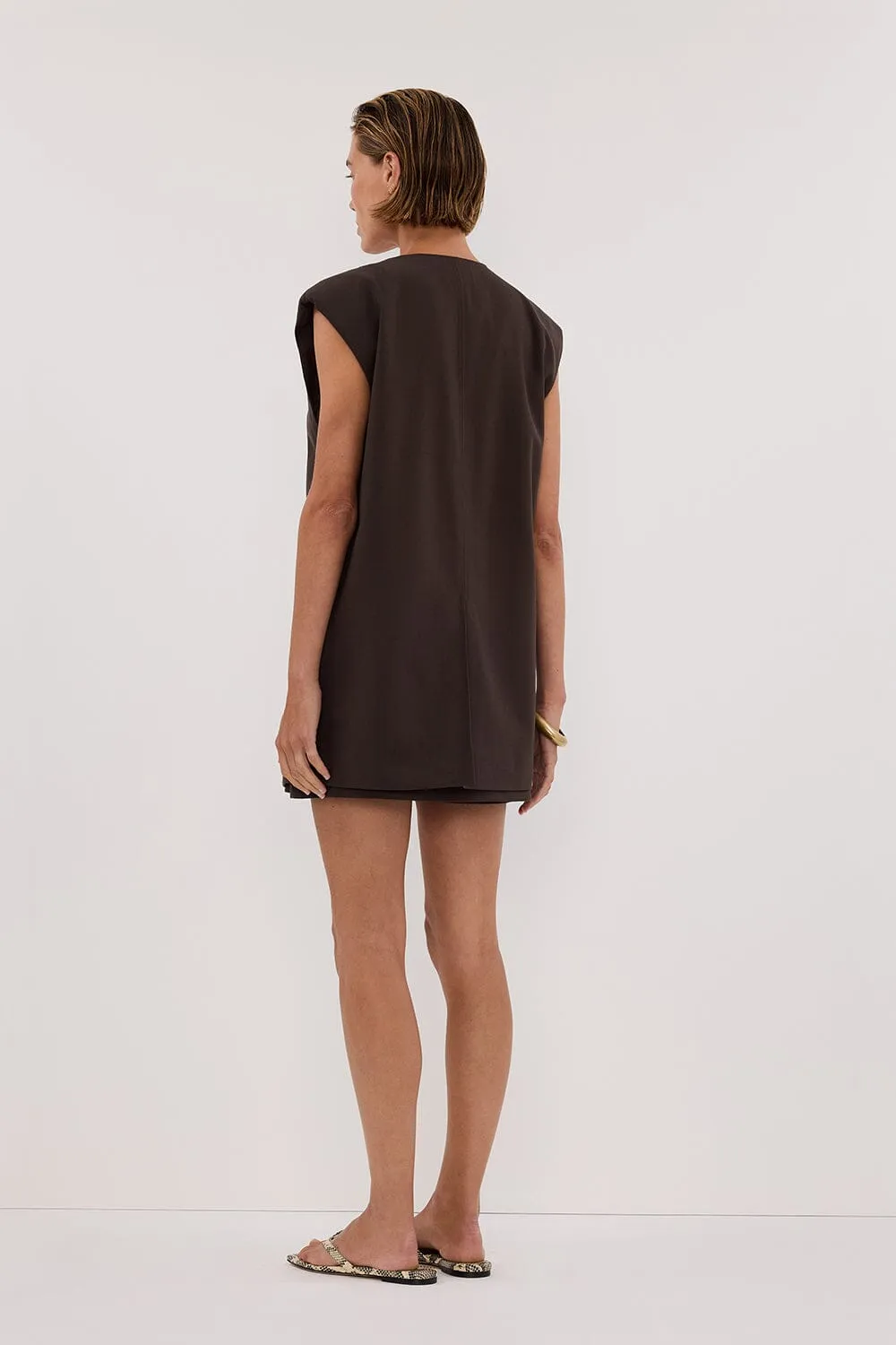 OLIVER BITTER CHOC OVERSIZED VEST