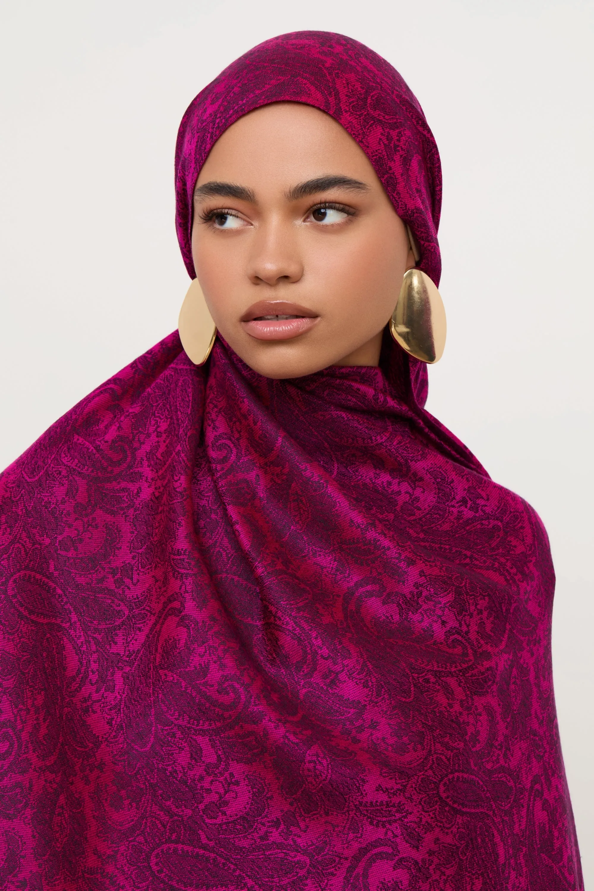 Pashmina Hijab Scarf - Pomegranate