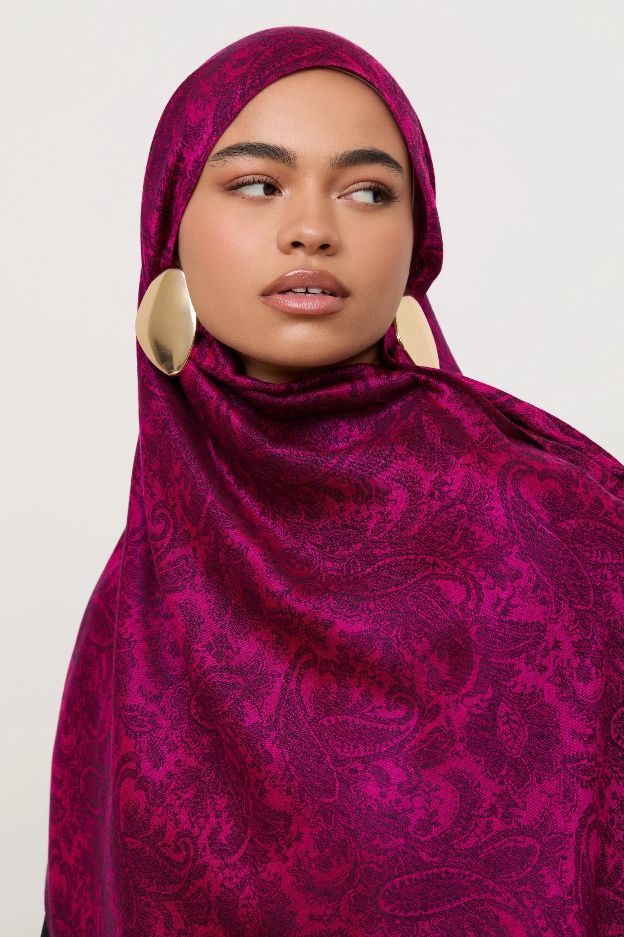 Pashmina Hijab Scarf - Pomegranate