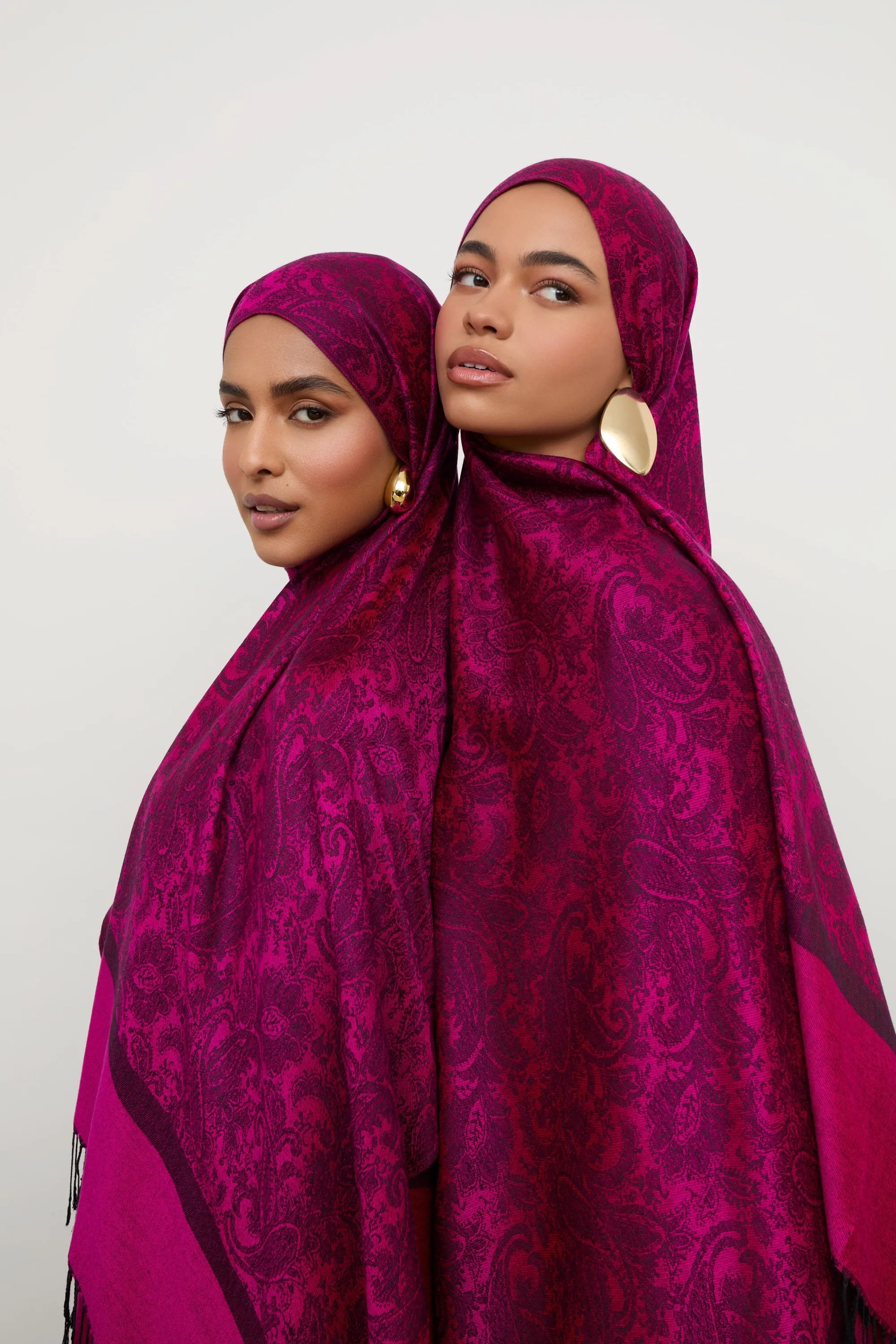Pashmina Hijab Scarf - Pomegranate