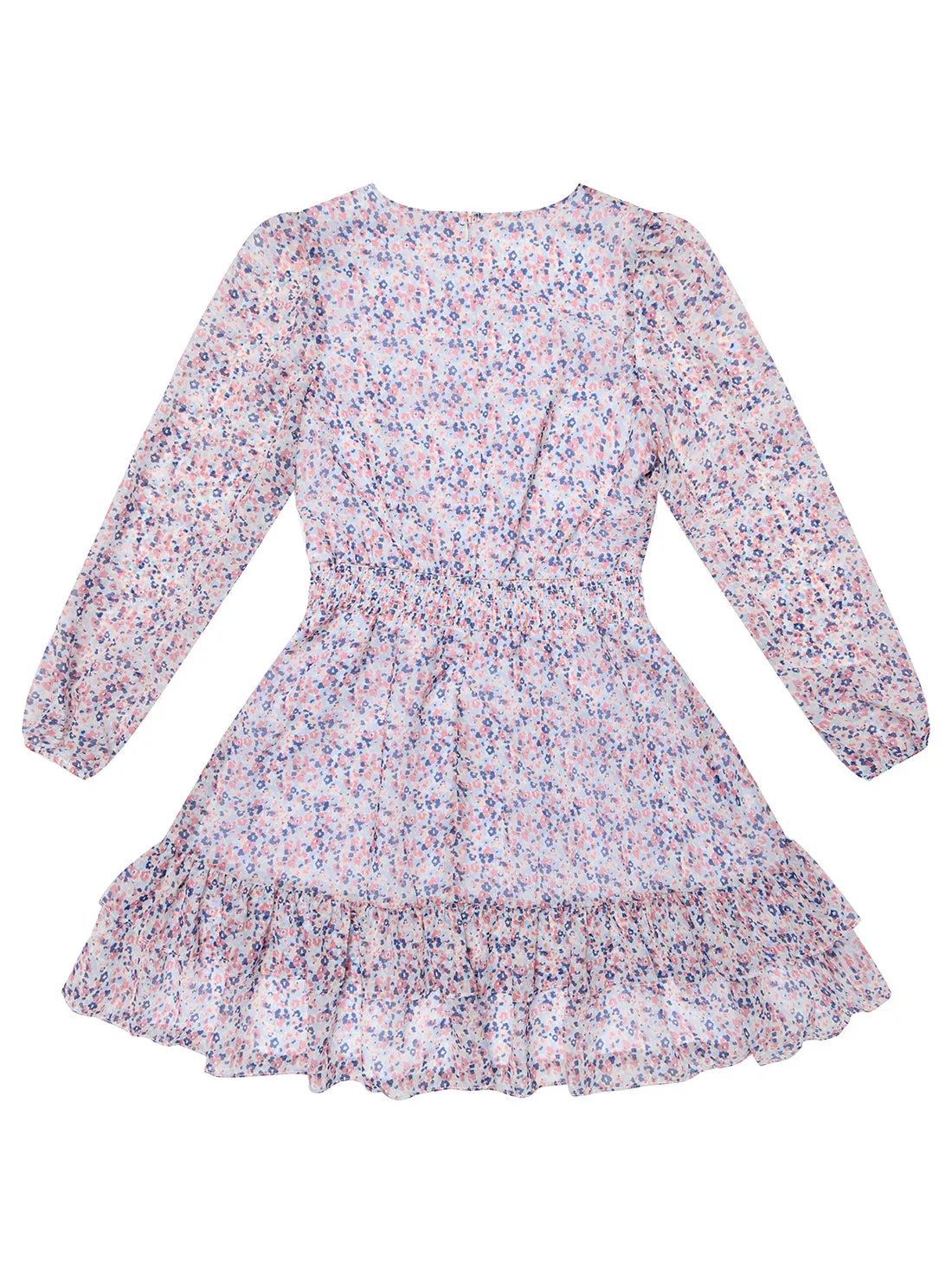 Pink Floral Long Sleeve Dress (7-16)