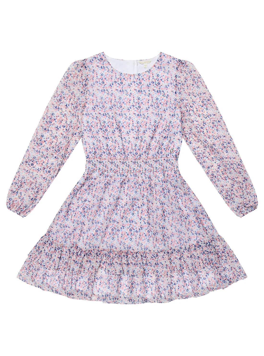 Pink Floral Long Sleeve Dress (7-16)