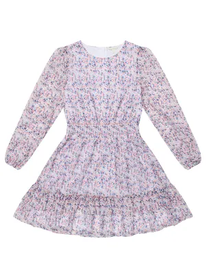 Pink Floral Long Sleeve Dress (7-16)