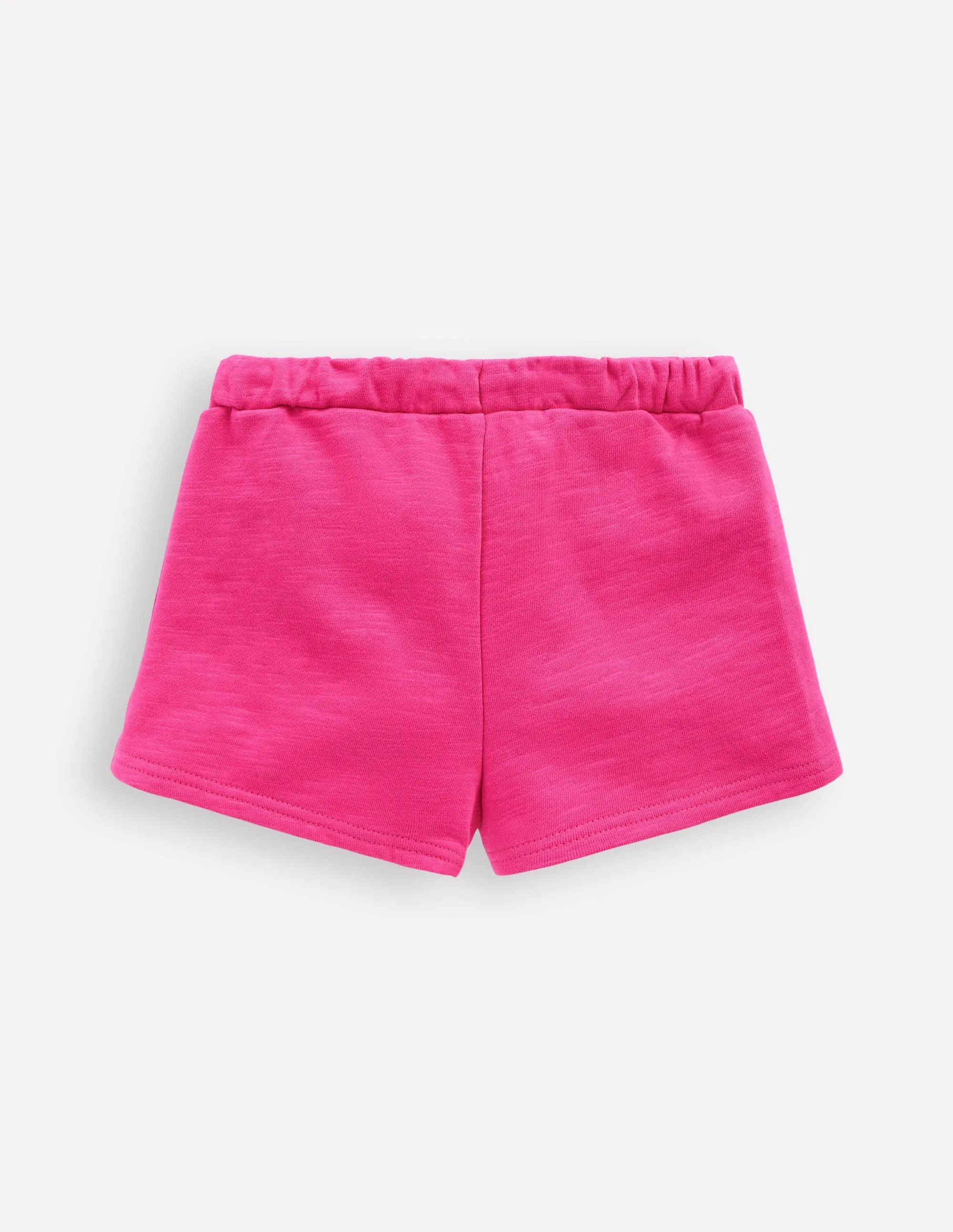 Pom Trim Jersey Short-Raspberry Pink