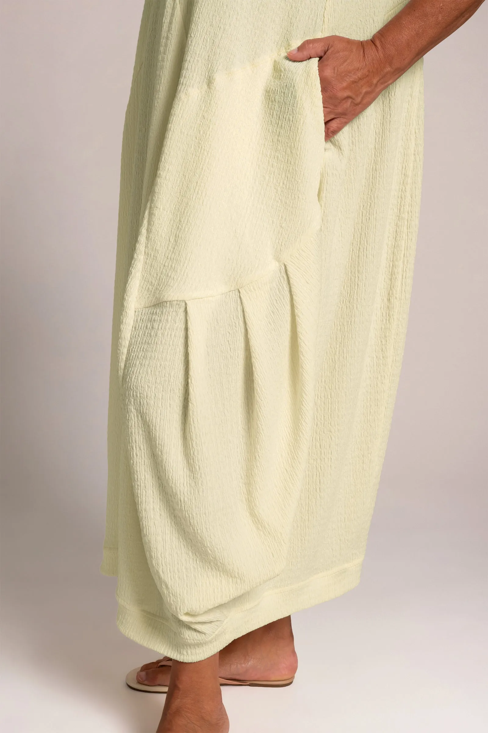 Popcorn Waffle Dress | Lemon Chiffon
