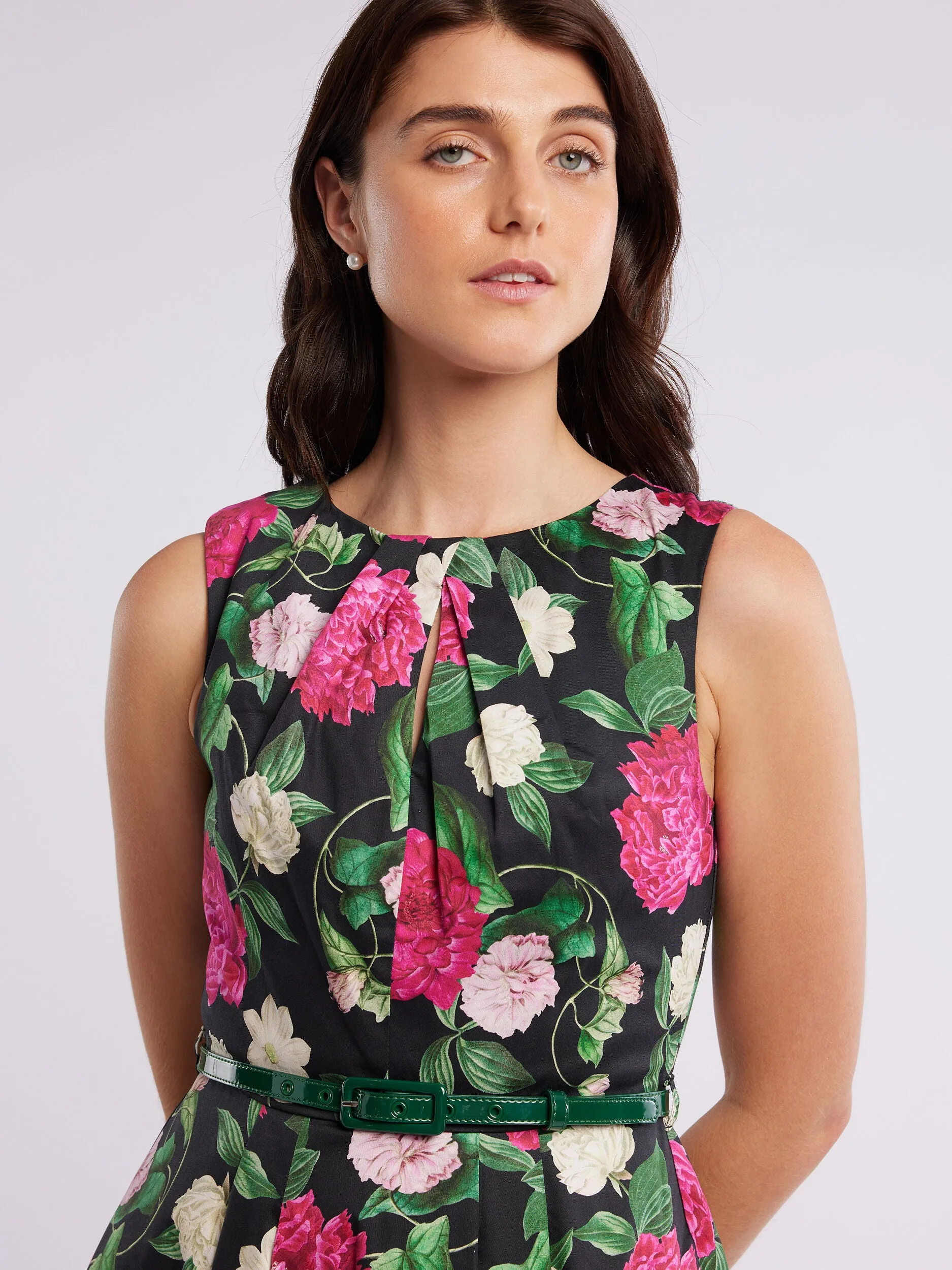 Raspberry Peony Dress