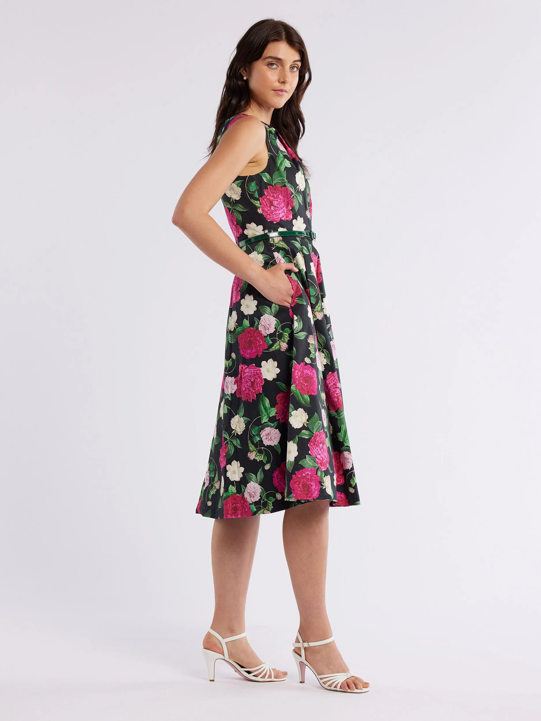Raspberry Peony Dress