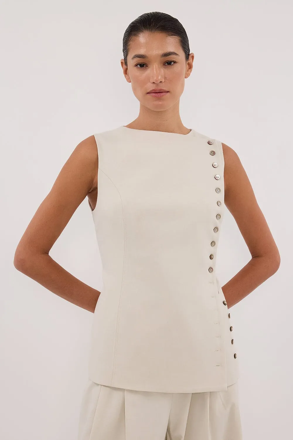 REN PLASTER SIDE BUTTON VEST