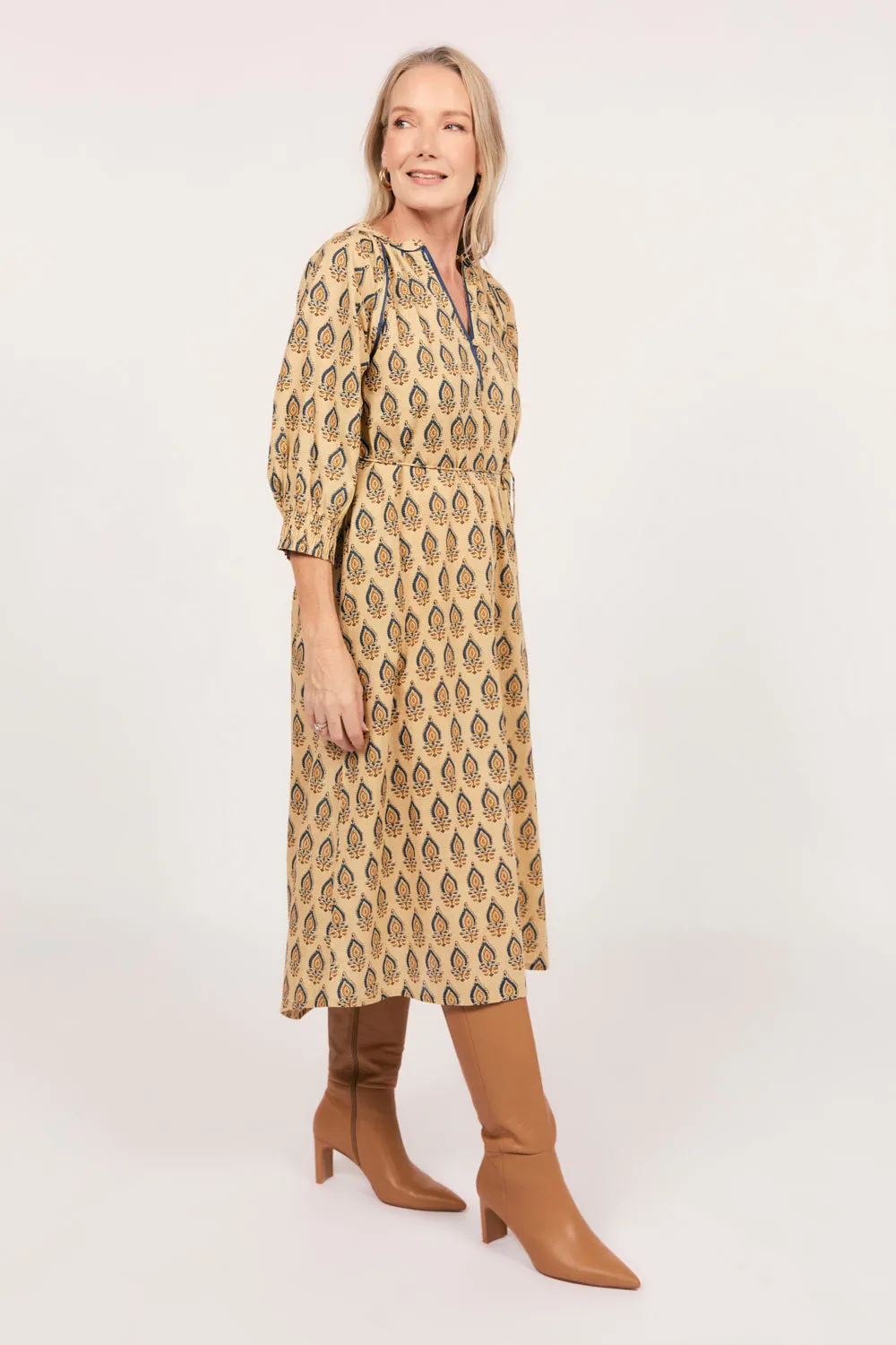 Robin Tunic Dress in Paisley Plumes