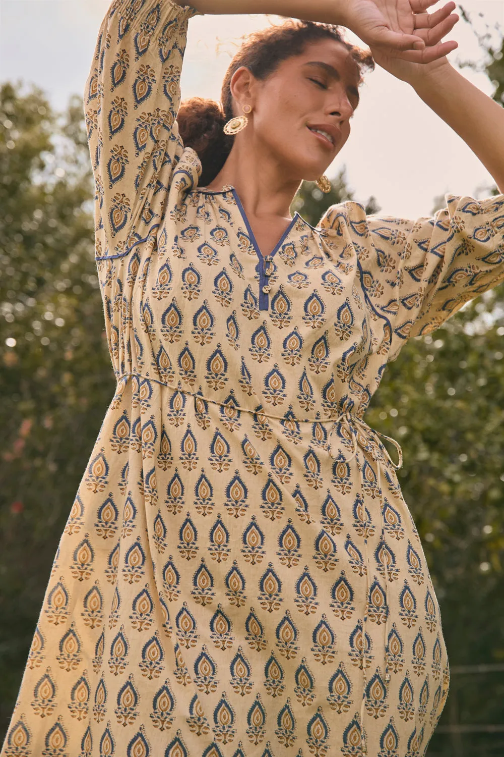 Robin Tunic Dress in Paisley Plumes