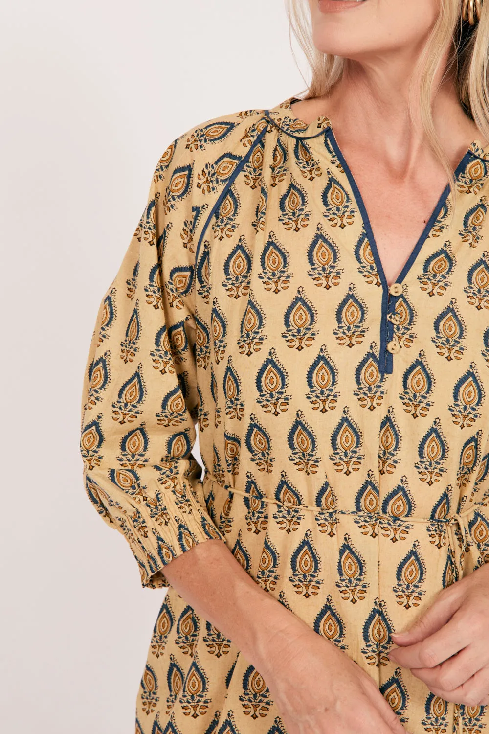 Robin Tunic Dress in Paisley Plumes