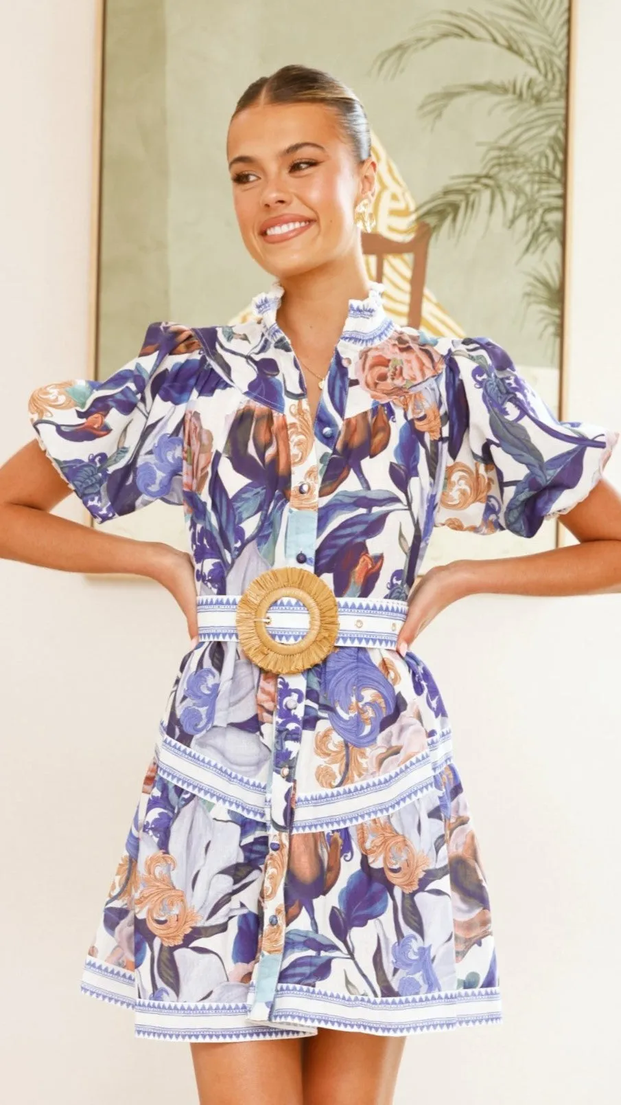 Sander Mini Dress - Donatella Azure