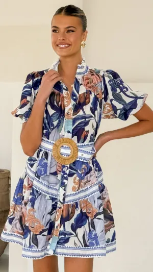 Sander Mini Dress - Donatella Azure