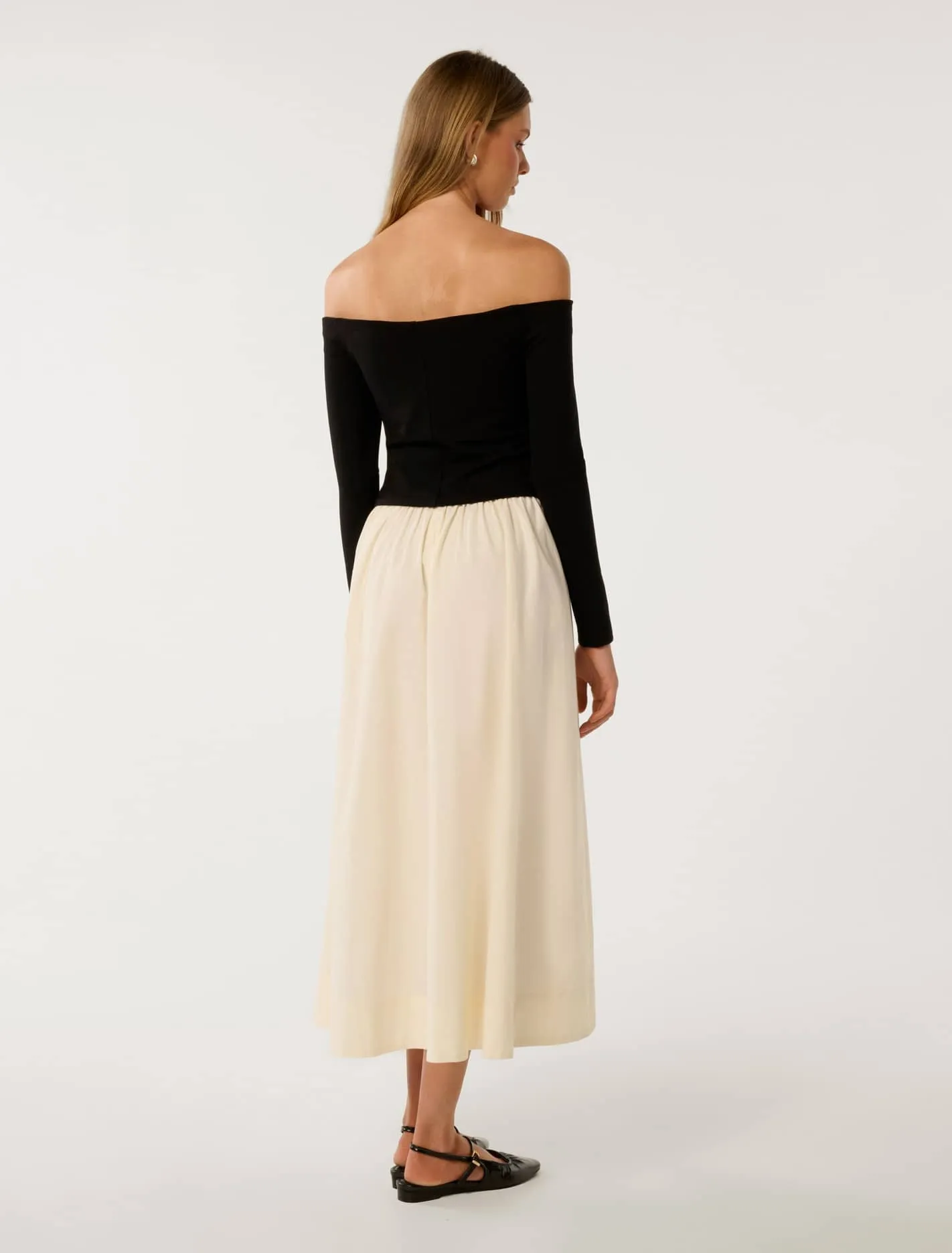Savannah Off Shoulder Midi Dress