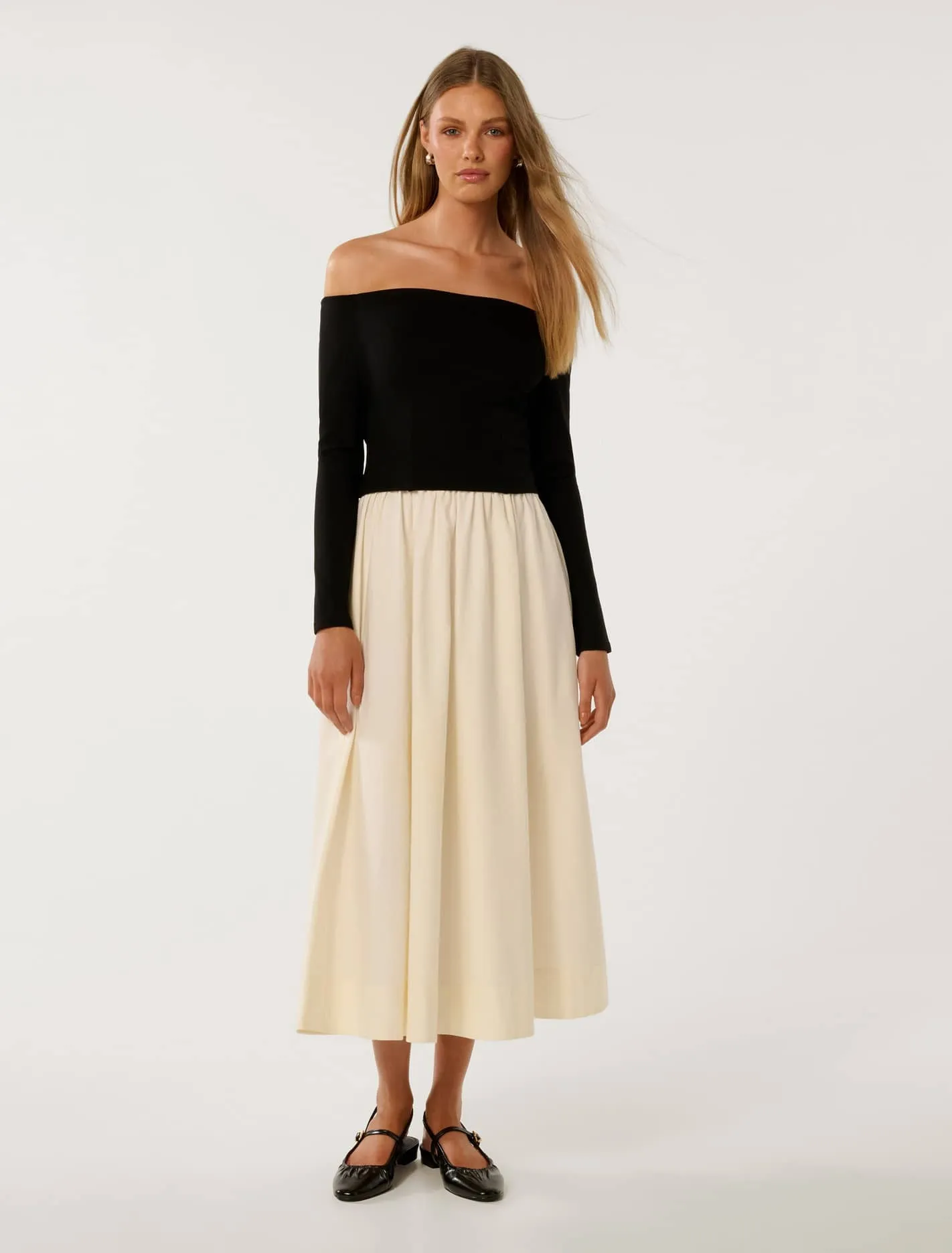 Savannah Off Shoulder Midi Dress