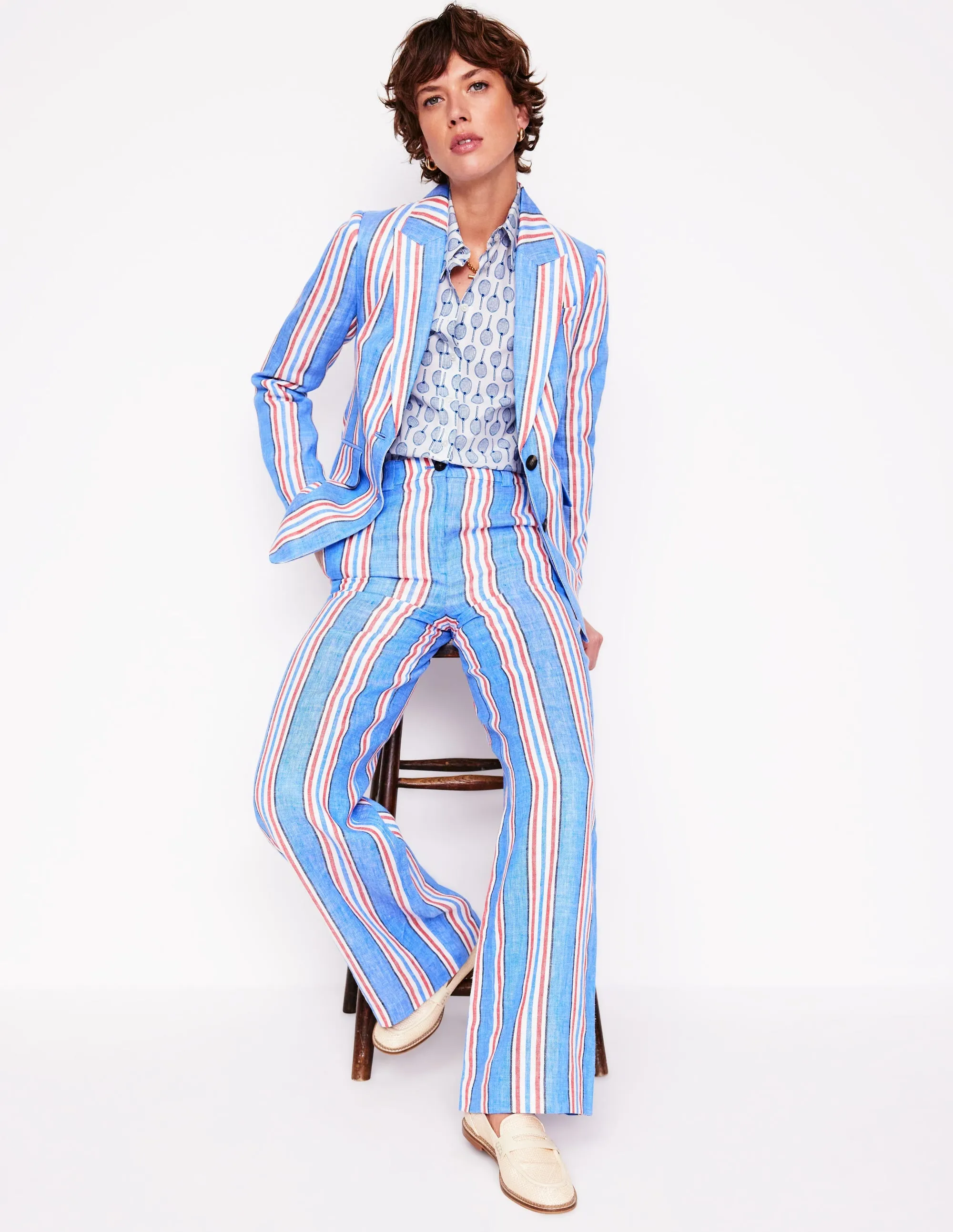 Sienna Cotton Shirt-Ivory. Tennis