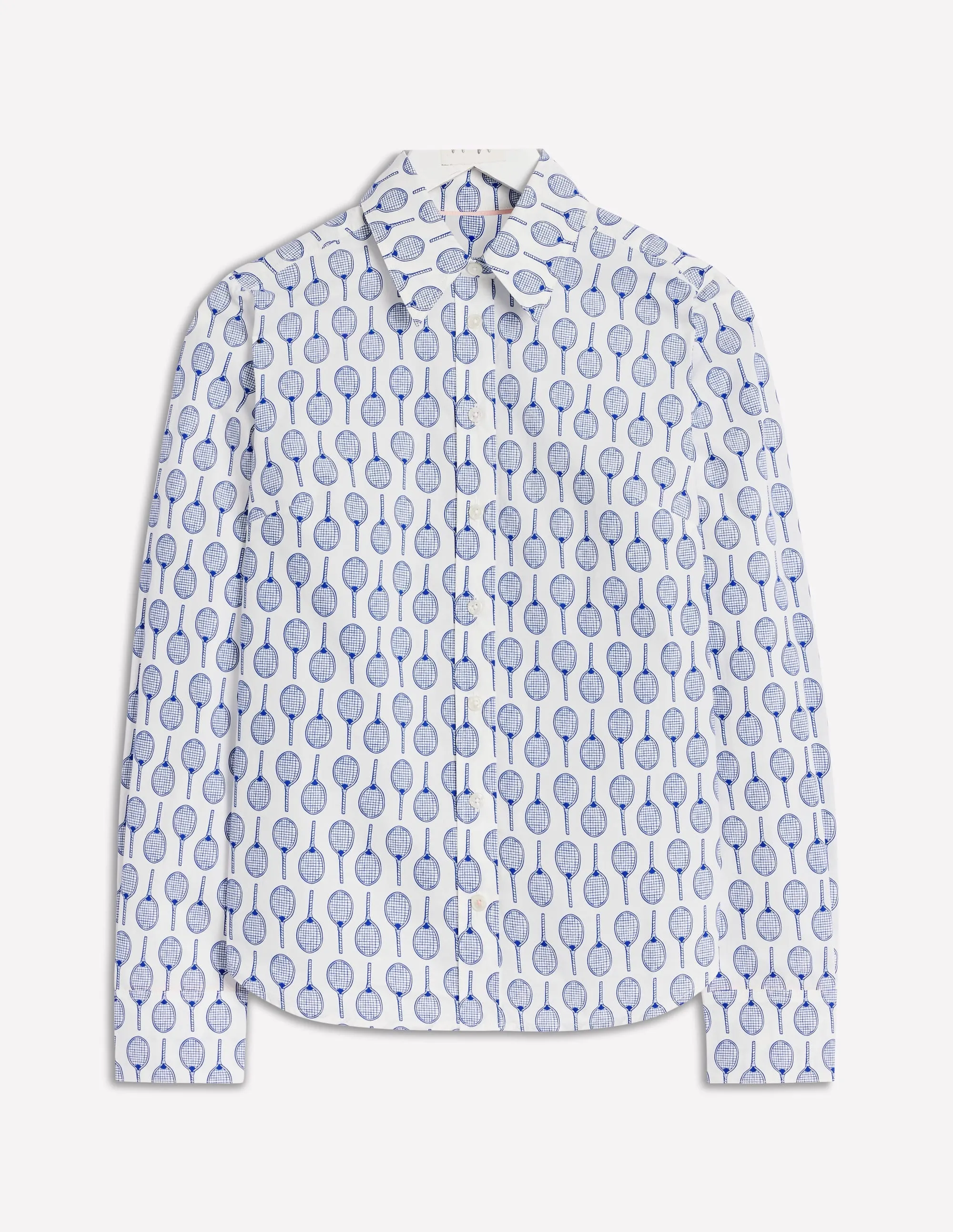 Sienna Cotton Shirt-Ivory. Tennis