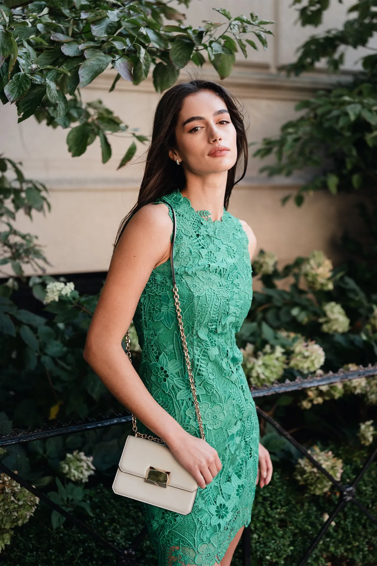 Sleeveless Lace Shift Dress
