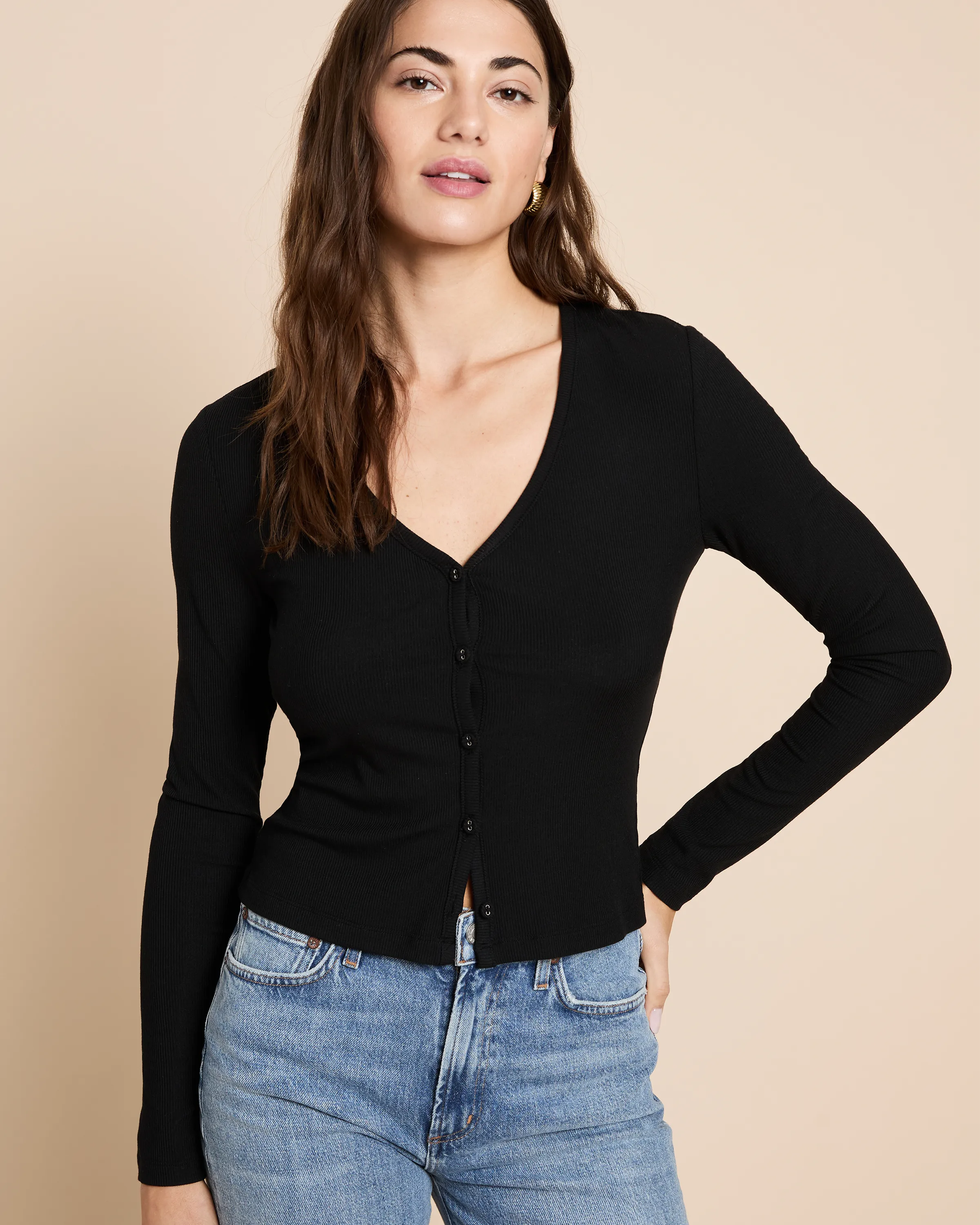 Soft Lounge Long Sleeve Button Up