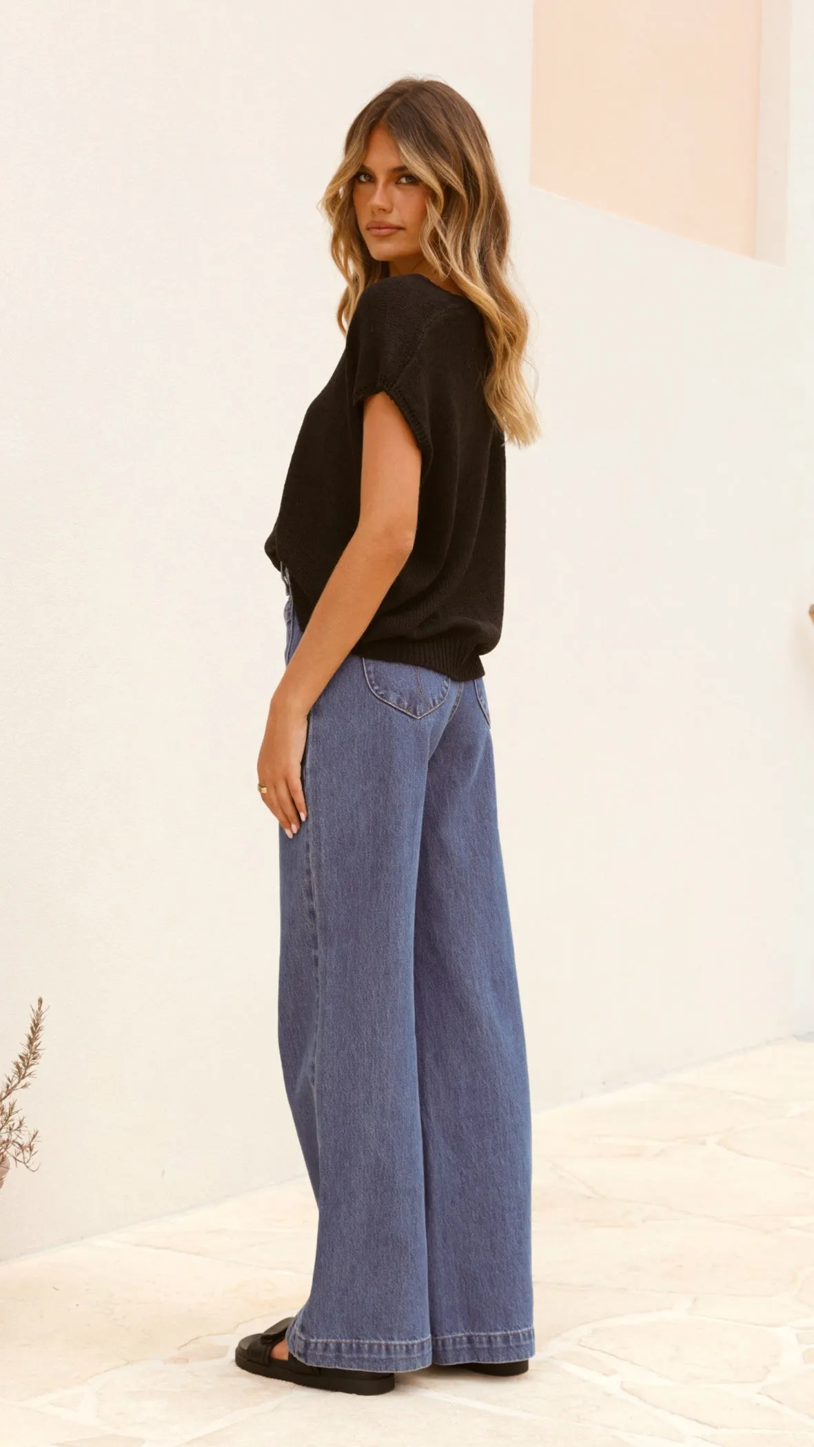 Stelaria Knit Top - Black