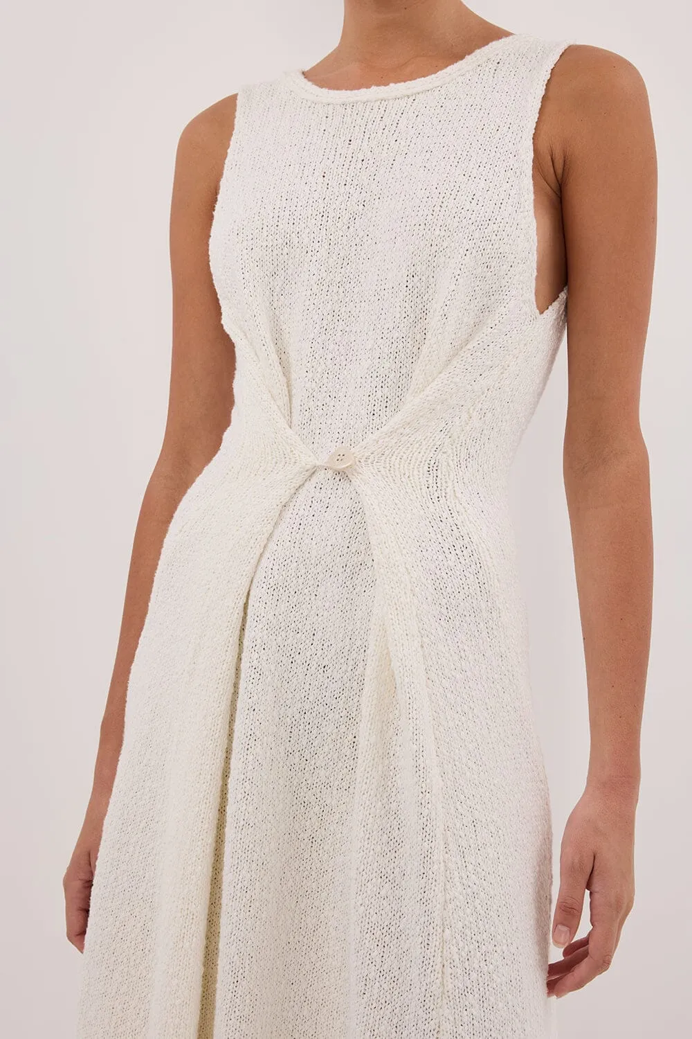 SUE OFF WHITE KNIT MAXI DRESS
