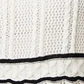 Textured Knit Contrast Trim Cropped Vest