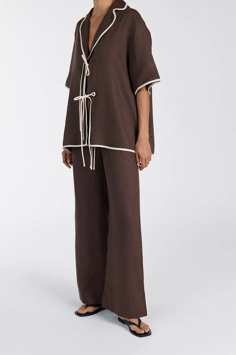 VON CHOC LINEN PANT