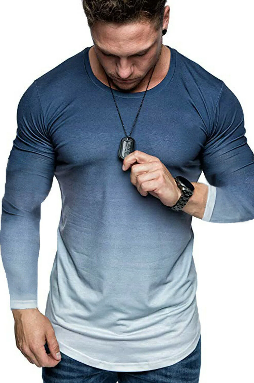 West Louis™ Gradient Long Sleeve T-shirt