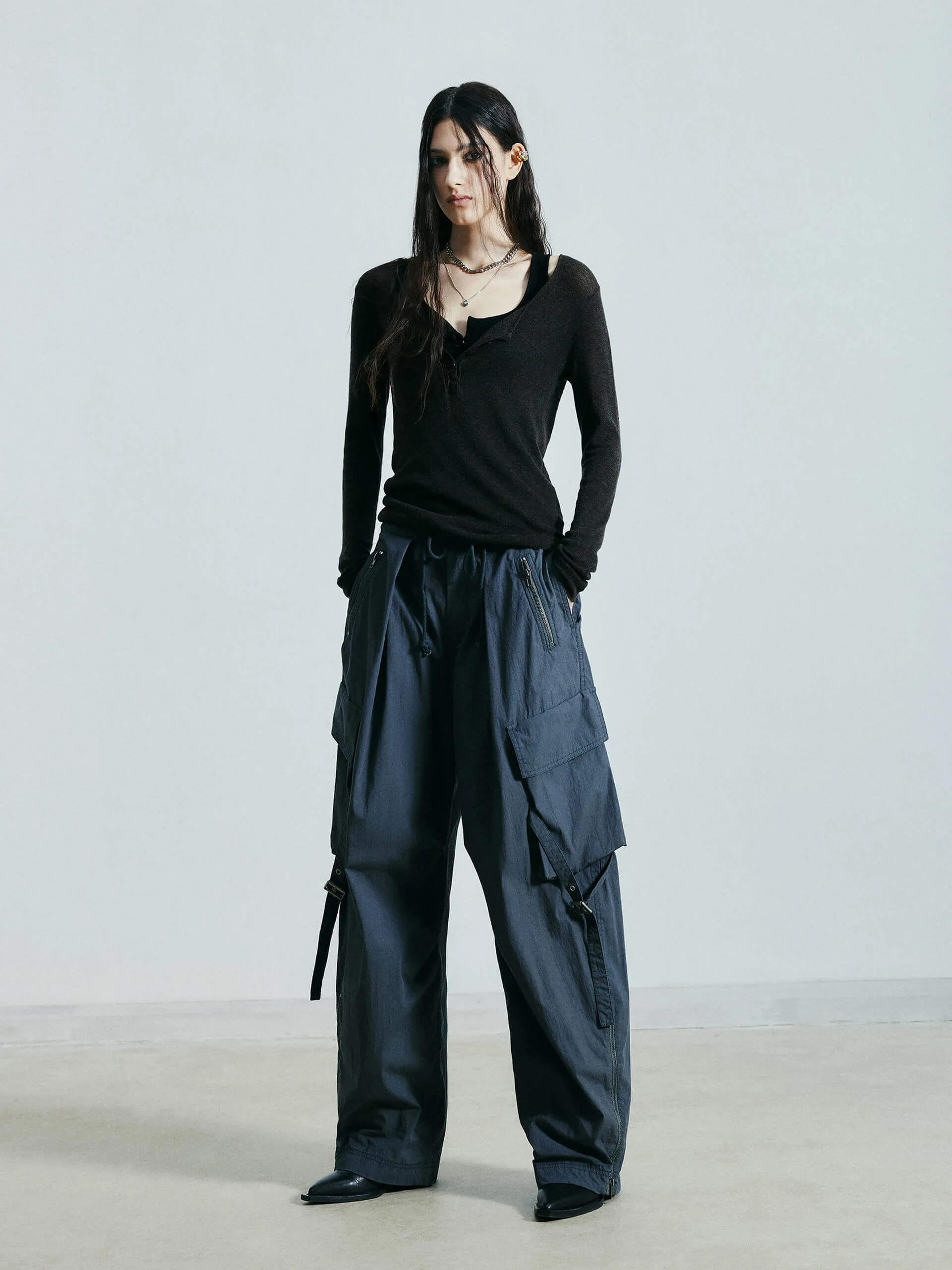 Wide Leg Cargo Pants